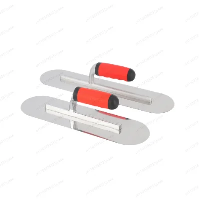 Carbon Steel Blade Plastic Handle Rounded Front Finishing Plaster Trowel Construction Concrete Spatula Tool