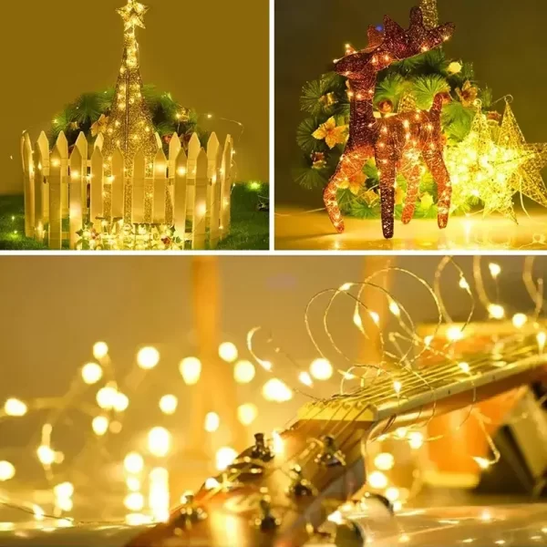 LED Solar Light Outdoor Garden Fairy String Light Led Twinkle Waterproof Lamp for Christmas Patio Tree - Image 5