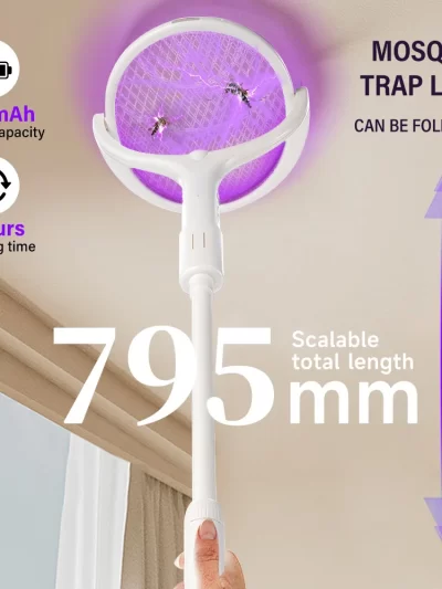 3500V 5in1 Mosquito Killer Lamp Multicunctional Angle Adjustable Bug Zapper Electric USB Rechargeable Mosquito Fly Bat Swatter