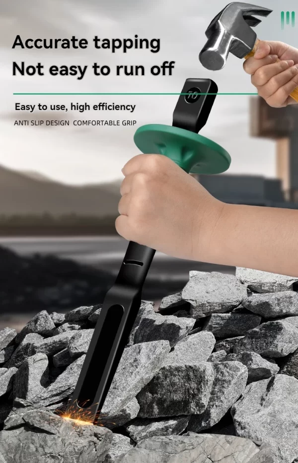 6/8/10/12 Inch Chrome Vanadium Steel Stone Flat Chisel With Hand Guard Construction Cement Masonry Concrete - Image 17