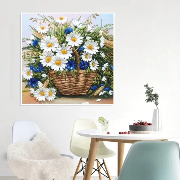 AZQSD Diamond Embroidery 5d Daisy Flower Mosaic Handicrafts Home Decor Diamond Painting Floral - Image 4