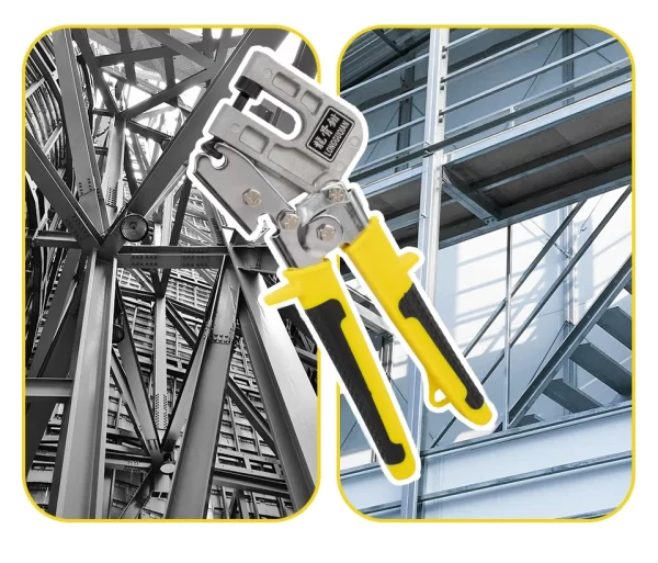 Aluminum Alloy Handle Stud Crimper Double Handed Ceiling Punching Pliers Plaster Drywall Tool for Fastening Metal Studs & Keels - Image 15