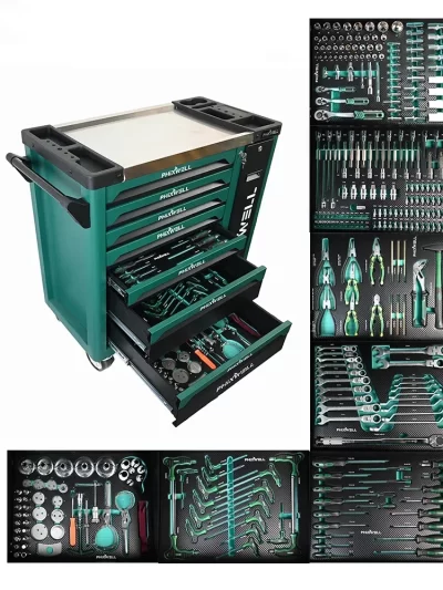 Heavy du Metal Iron 7 Drawers Roller Tool Trolley Tool Cabinet With Mechanic Repair Tools