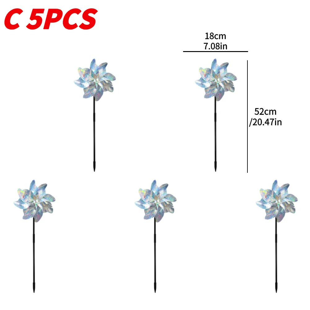 5/10PCS Bird Repeller Reflective Windmill Bird Repellent Anti Birds Windmill Spinner - Image 18