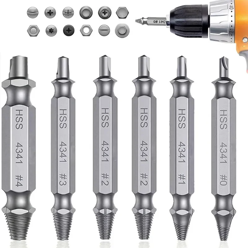 Damaged Screw Extractor Set HSS Drill Bit Stripped Broken Remover - Image 4