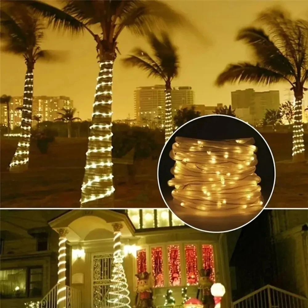 Outdoor Solar Tube Rope Led Light Garden Christmas Decoration Fairy String Light - Image 17