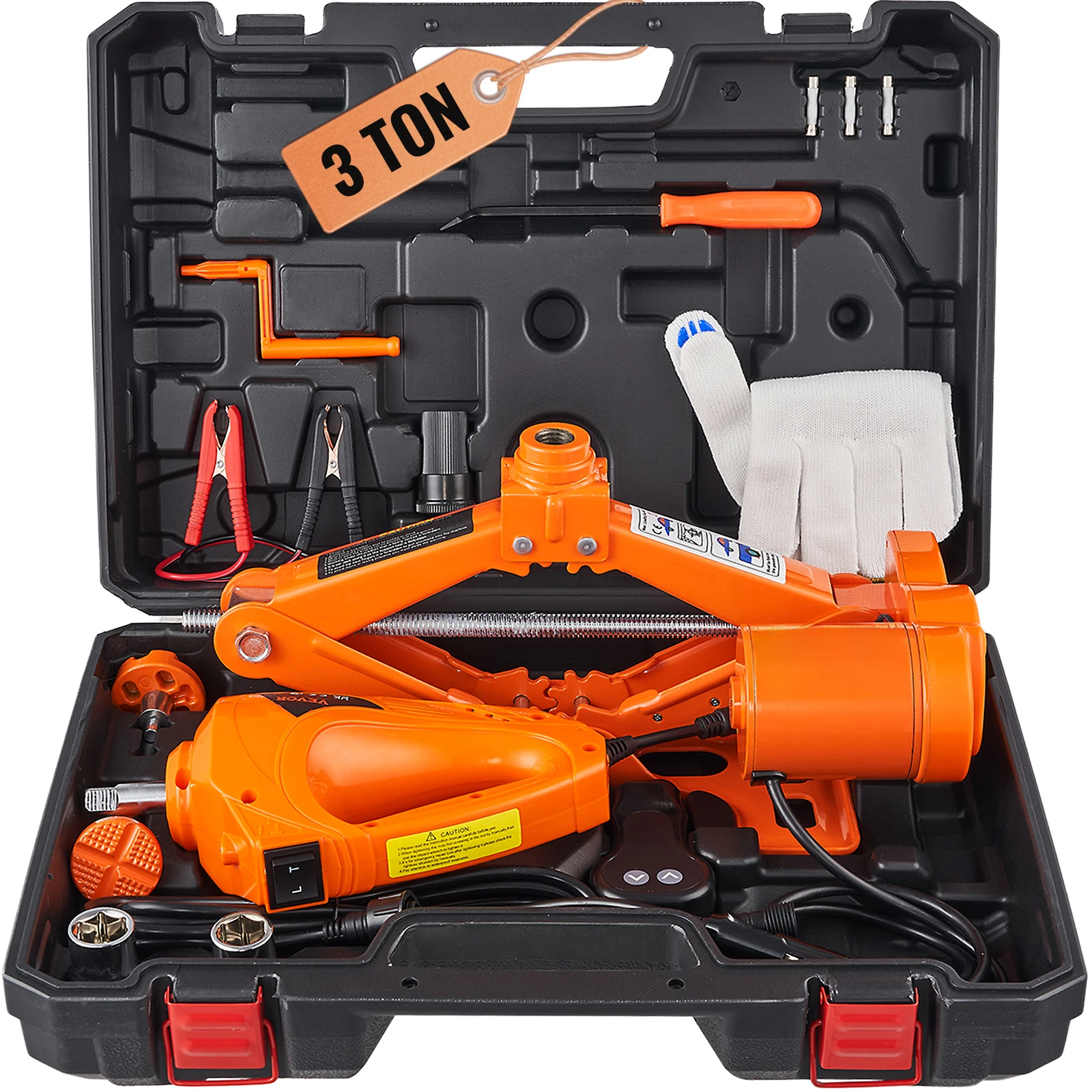 SucceBuy Electric Car Jack 3T Scissor Jack with Electric Impact Wrench 12V Portable Car Jack - Image 7