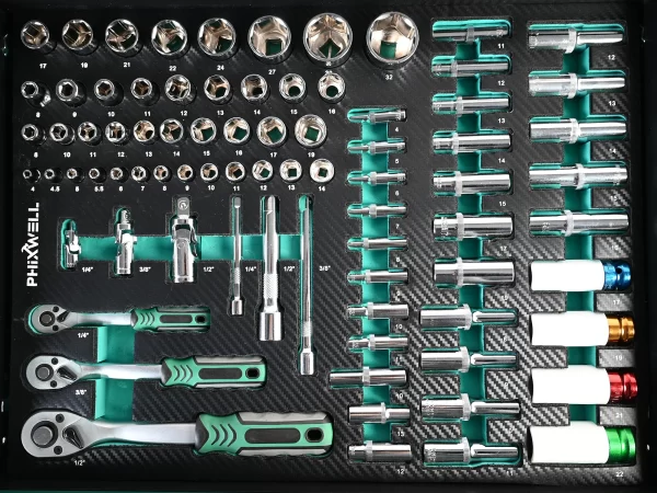 Heavy du Metal Iron 7 Drawers Roller Tool Trolley Tool Cabinet With Mechanic Repair Tools - Image 11