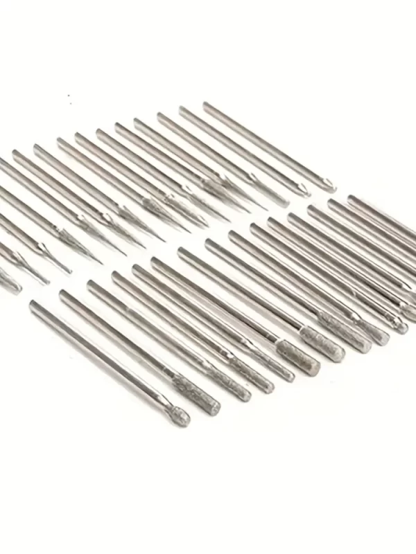 30pcs/set Diamond Burr Bits, Drill Bit Set For Rotary Tools Metal Woodworking- 1/8" (3mm) Shank - Image 8
