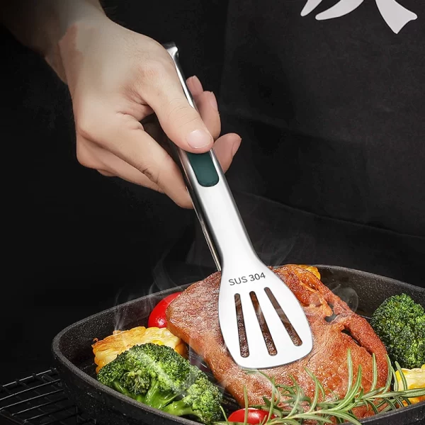 1pc Non Slip Stainless Steel Food Tongs Meat Salad Bread Clip Barbecue Grill Buffet Clamp Cooking Tools Kitchen Accessories - Image 11