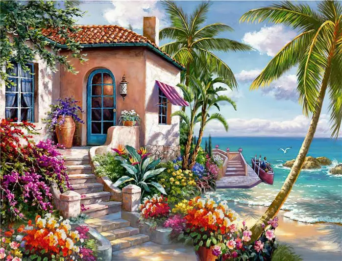 5D DIY Diamond Painting Landscape House Full Round Drill Embroidery Forest Scenery Cross Stitch Set Art Home - Image 13