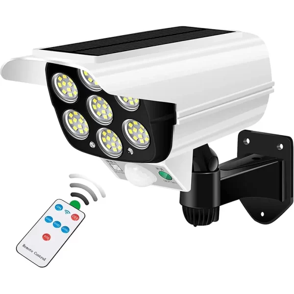 Solar Lights  Outdoor With Motion Sensor Remote Controller FloodLights Wireless Dummy Decoy Fake Security Camera - Image 7