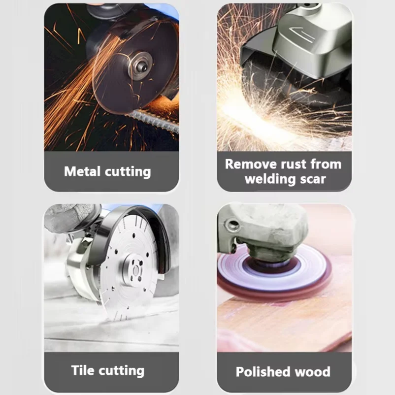 125mm brushless flat head angle grinder bare machine tool cutting machine 20V batteries - Image 6