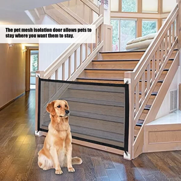 Pet Safety Barrier Dog Isolation Fence Portable and Foldable Mesh Pet Barrier Safety Fence180 x 72cm / 70.9 x 28.3in