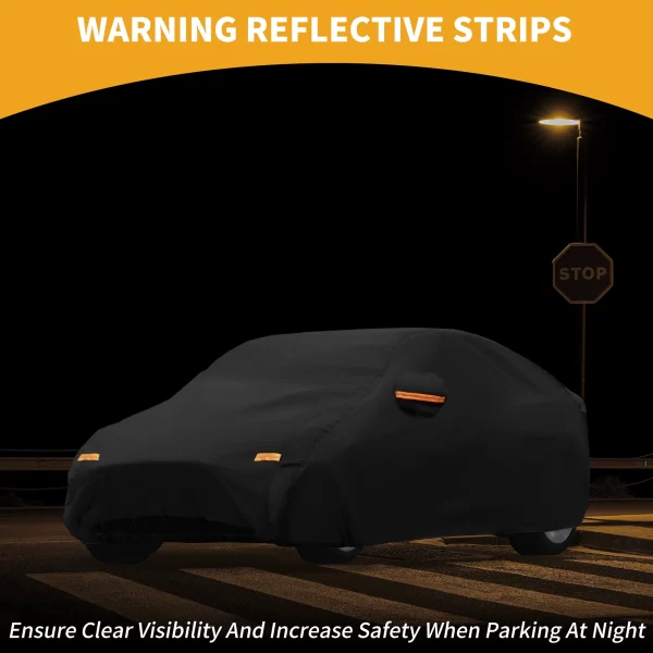 Uxcell Car Cover Waterproof All Weather for Bmw 2 Series Sedan Black 190T-Pu - Image 2
