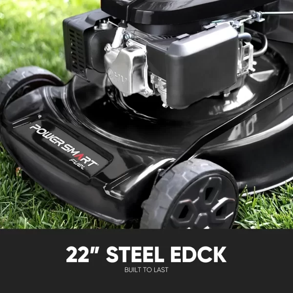 Self Propelled Gas Lawn Mower, 22 in. 170cc OHV Engine 3-in-1 Rear Wheel Drive, High Wheels - Image 12
