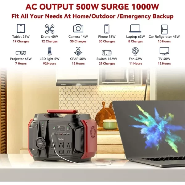 500W Portable Power Station - Image 4