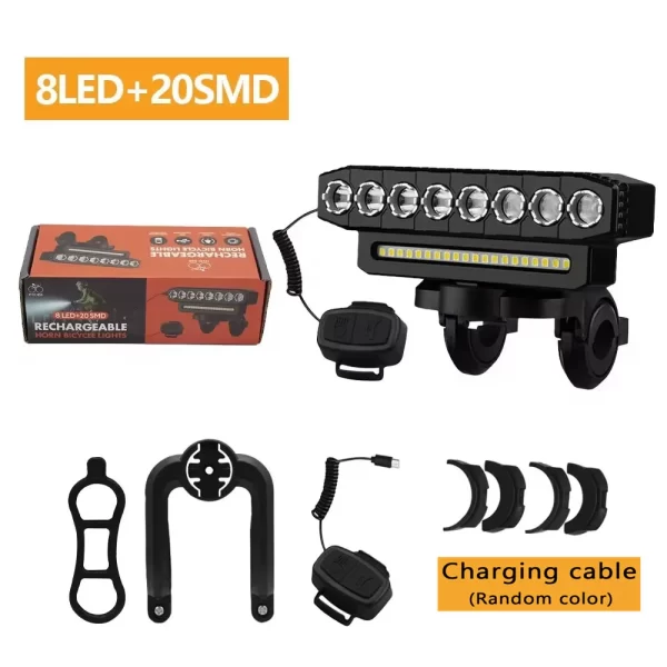 5/8 LED Bicycle Front Light USB Rechargeable 130dB Cycling Bike Horn Easy to Install 6 Modes Bicycle Bell Light - Image 7
