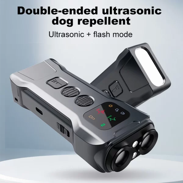 Ultrasonic Dog Repeller Double/Three Head LED Flashlight Anti Barking Training Deterrent Device Rechargeable Dog Repeller ﻿ - Image 5