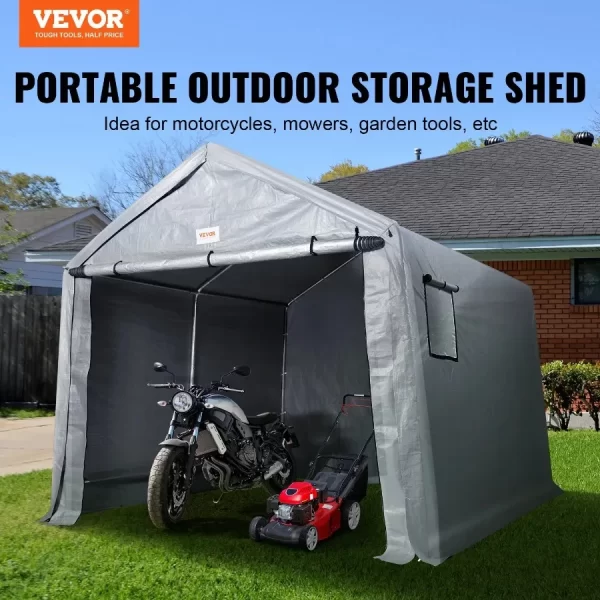 Portable Shed Outdoor Storage Shelter 10 x 10 x 8.5 ft Heavy Duty All-Season Instant Storage Tent - Image 12