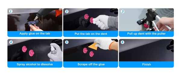 PDR Auto Paintless Body Dent Removal Kits Car Dent Repair Tools Automotive Dent Remover Suction Cup Dent Puller - Image 17