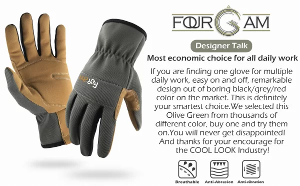 High Performance Multi-Purpose Light Duty Work Gloves For Men&Women Breathable & High Dexterity Touch Screen Excellent Grip - Image 7