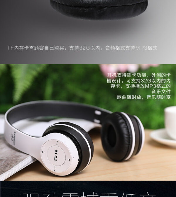 Stereo P47 Headset 5.0 Bluetooth Headset Folding Series Wireless Sports Game Headset for iPhone XiaoMi - Image 11