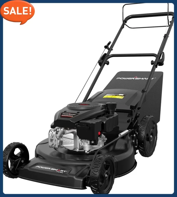Self Propelled Gas Lawn Mower, 22 in. 170cc OHV Engine 3-in-1 Rear Wheel Drive, High Wheels - Image 7
