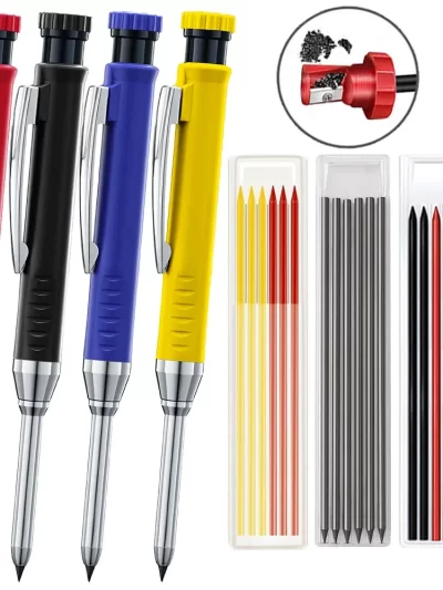Solid Carpenter Mechanical Pencil with Sharpener