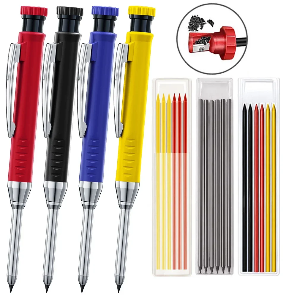 Solid Carpenter Mechanical Pencil with Sharpener
