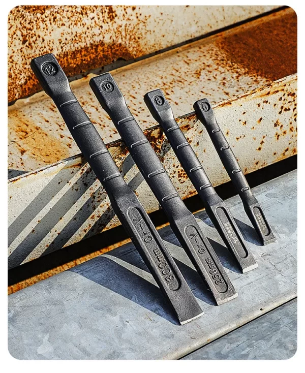 6/8/10/12 Inch Chrome Vanadium Steel Stone Flat Chisel With Hand Guard - Image 8