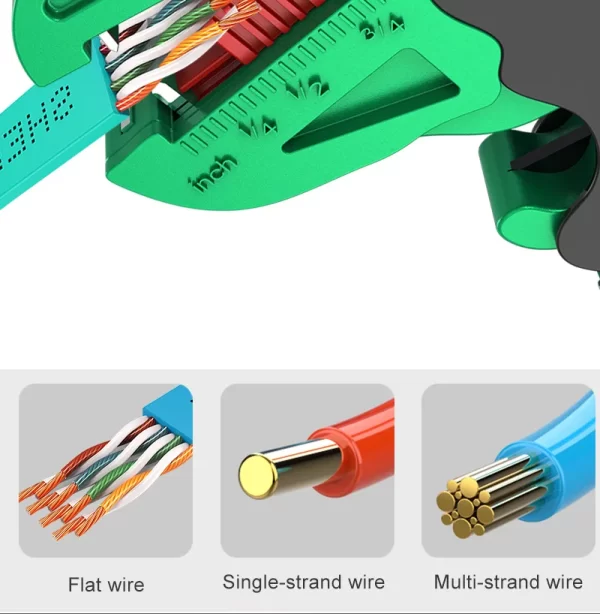 LAOA Automatic Wire Stripper Flatwire Cutter Stripping Plier 0.2 to 4mm Range Length Adjustment - Image 12