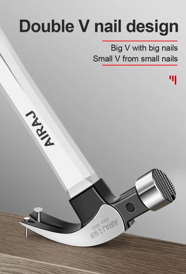 AIRAJ Short/Long Handle Claw Hammer Double Nail High Carbon Steel Household Durable - Image 17