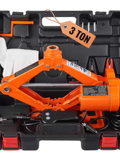 SucceBuy Electric Car Jack 3T Scissor Jack with Electric Impact Wrench 12V Portable Car Jack
