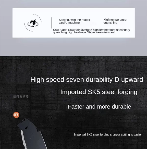 AIRAJ Hand Saw , Japanese Style Saw, Tree Sawing Tool , Garden Logging Tool - Image 9