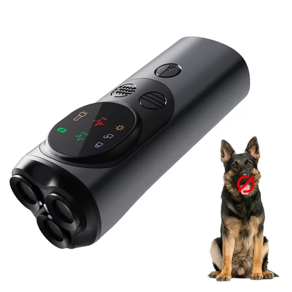 Ultrasonic Dog Repeller Double/Three Head LED Flashlight Anti Barking Training Deterrent Device Rechargeable Dog Repeller ﻿ - Image 9