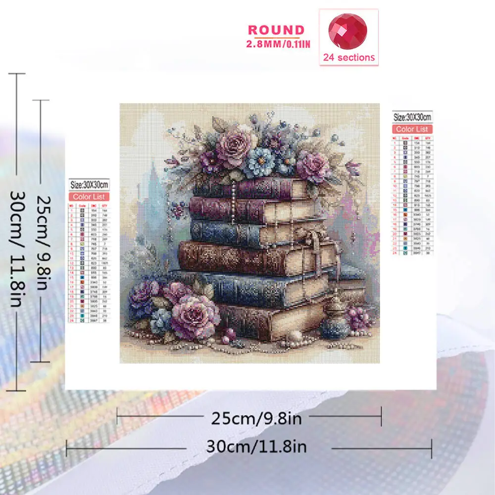Evershine 5D Diamond Painting Book Cross Stitch Diamond Mosaic Rose Rhinestones Embroidery Flower - Image 2