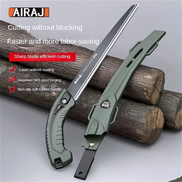AIRAJ Hand Saw , Japanese Style Saw, Tree Sawing Tool , Garden Logging Tool