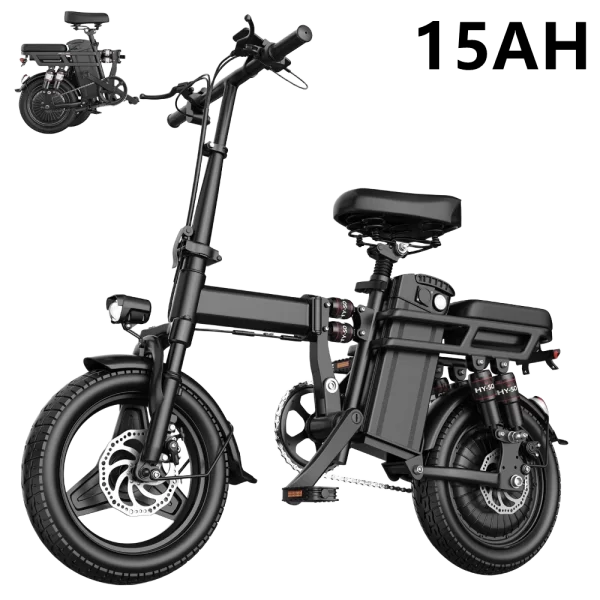 Folding Electric Bike - 48V 20AH/15AH/10Ah, 19MPH, 30Miles Range, 500W Brushless Motor, Lightweight 14'' Folding Tires - Image 7