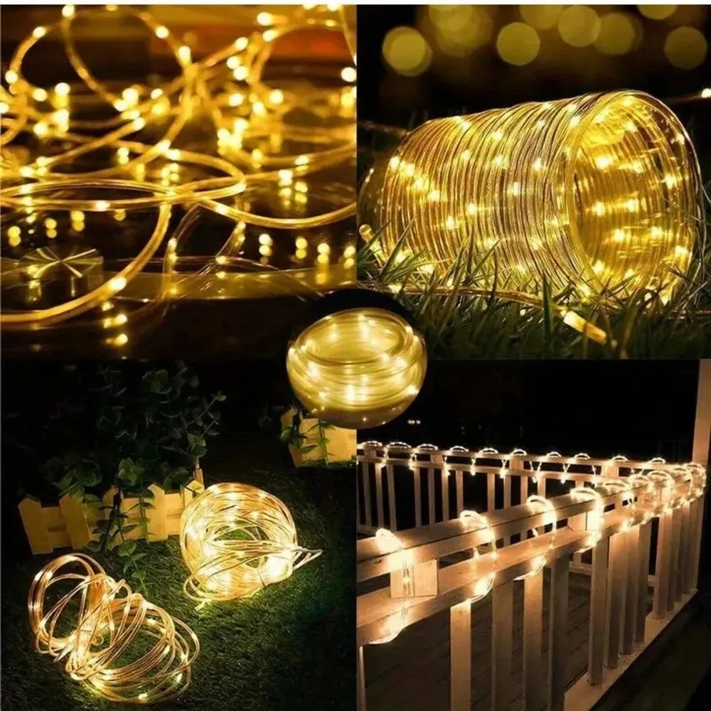 Outdoor Solar Tube Rope Led Light Garden Christmas Decoration Fairy String Light - Image 18