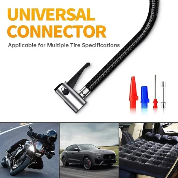 DC/AC 12V/100-230V 150PSI Car Air Compressor Tire Inflator Air Pump with Digital Pressure Gauge - Image 2