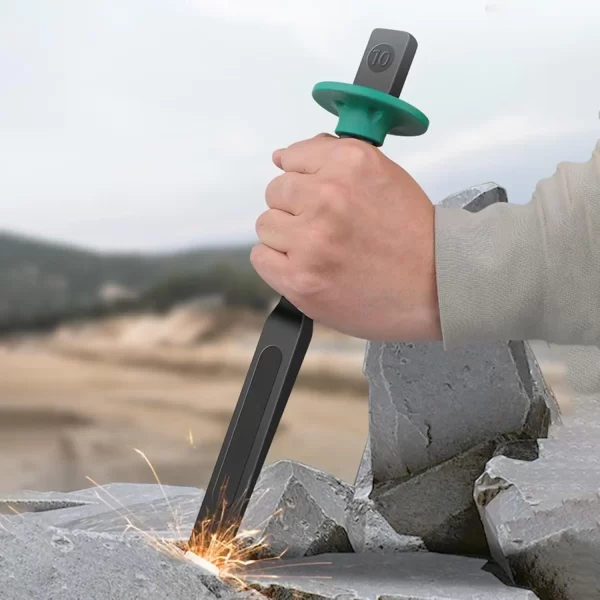 6/8/10/12 Inch Chrome Vanadium Steel Stone Flat Chisel With Hand Guard - Image 3