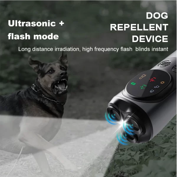 Ultrasonic Dog Repeller Double/Three Head LED Flashlight Anti Barking Training Deterrent Device Rechargeable Dog Repeller ﻿ - Image 29