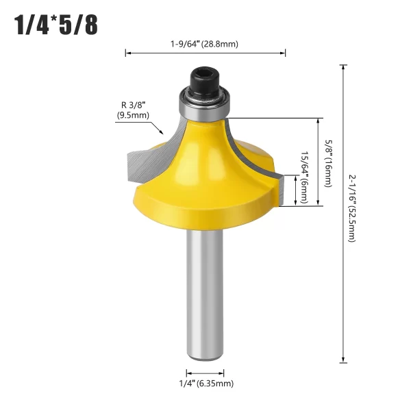 15PCS 1/4in 1/2in 6mm 8mm Shank Router Bit Set Trimming Straight Beading Milling Cutter Carbide Cutting Woodworking Tools - Image 23