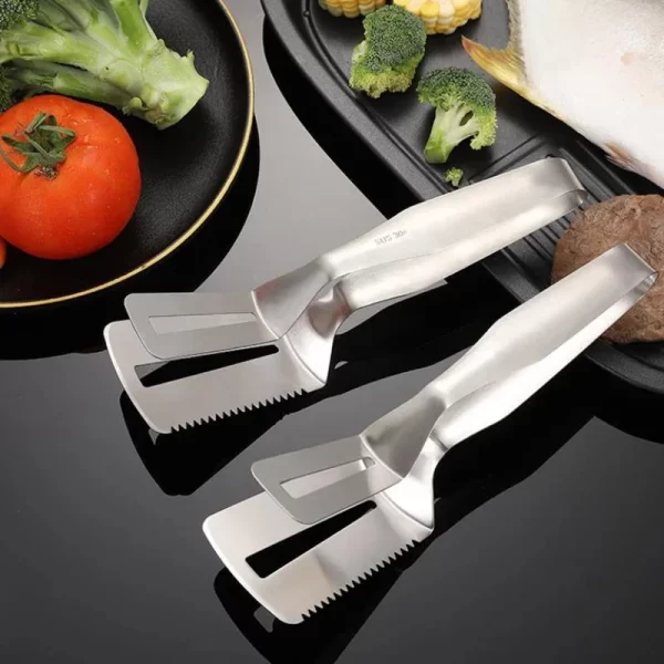 Kitchen BBQ Cooking Tools - Fried Shovel, Barbecue Clip, Tongs for Bread, Steak, Meat, and Vegetable - Image 2