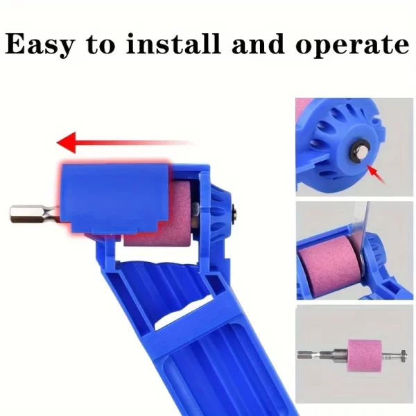 1pc Portable Drill Bit Sharpener With Grinding Wheel - Image 4