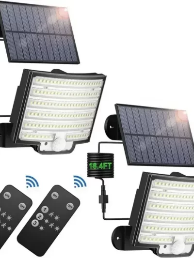 IP65 Waterproof Solar Outdoor Light-LED Motion Sensor Light with Remote Control Waterproof Security Flood Light