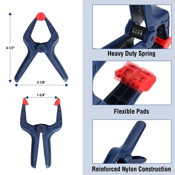 WORKPRO Bar Clamps for Woodworking One-Handed Clamp/Spreader, 6-Inch and 12-Inch Wood Clamps Set - Image 13
