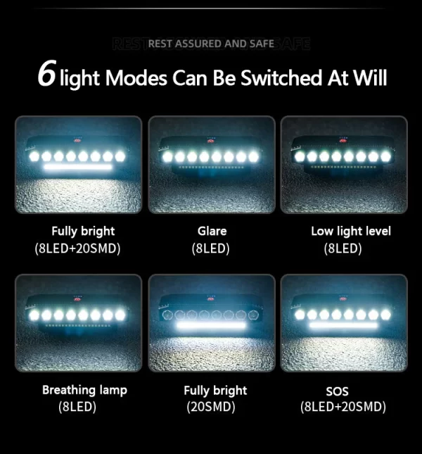 5/8 LED Bicycle Front Light USB Rechargeable 130dB Cycling Bike Horn Easy to Install 6 Modes Bicycle Bell Light - Image 12