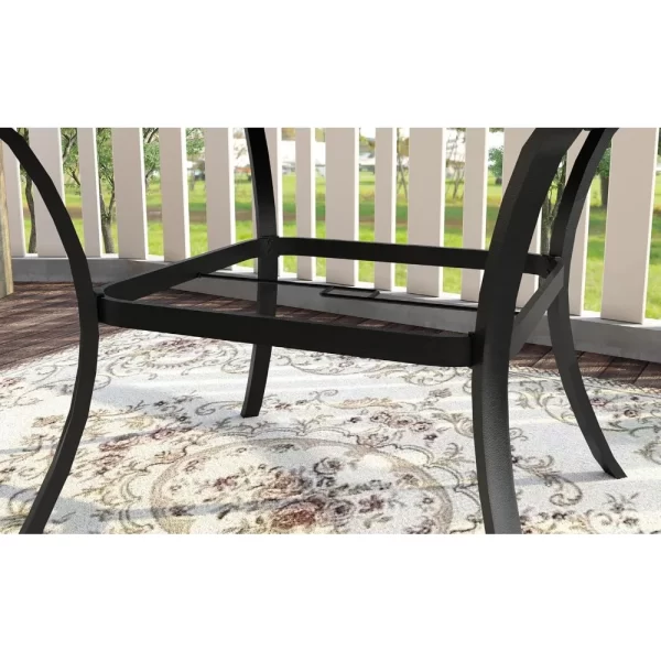 53" Outdoor Round Patio Table for Lawn Garden, All Weather Metal Round Patio Dining Table - Image 5